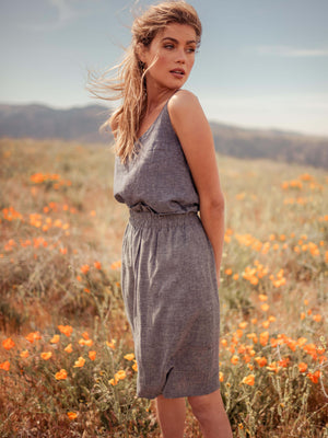 Tops Sarita Hemp Cami w/Adjustable Back Ties - USA - VALANI sustainable, vegan, ethical women's clothing