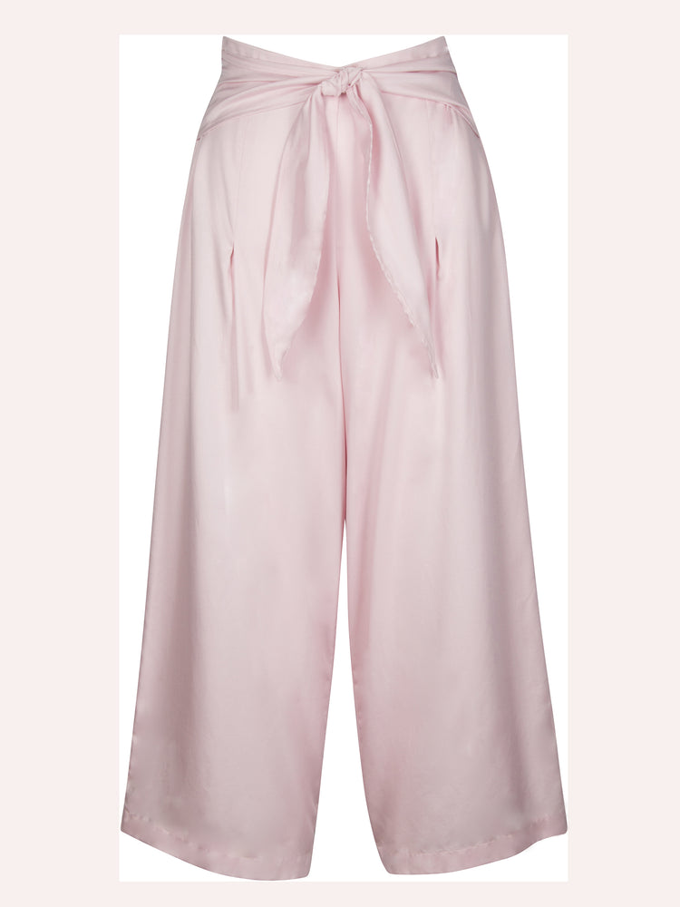 Bottoms Phalla Wide Leg Cropped Tencel Pants Pink - VALANI sustainable, vegan, ethical women's clothing