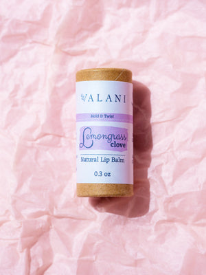 Lemongrass Clove Skin Care Zero Waste Vegan Lip Balms - VALANI sustainable, vegan, ethical 