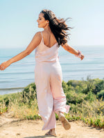 Tops Sarita V-Neck Tencel Cami Lilac with Adjustable Back Ties - VALANI sustainable, vegan, ethical women's clothing