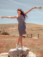 Dresses Sokha Asymmetrical One Shoulder Midi Hemp Dress - USA - VALANI sustainable, vegan, ethical women's clothing