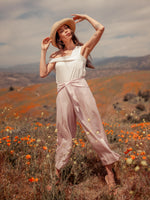 Bottoms Phalla Wide Leg Cropped Tencel Pants Pink - VALANI sustainable, vegan, ethical women's clothing