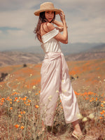 Bottoms Phalla Wide Leg Cropped Tencel Pants Pink - VALANI sustainable, vegan, ethical women's clothing