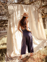 Bottoms Phalla Wide Leg Cropped Tencel Pants Navy - VALANI sustainable, vegan, ethical women's clothing