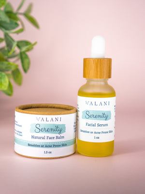 Serenity facial serum and face balm - all natural, vegan