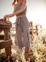 Bottoms Kosal Hemp Wrap Cropped Pants - USA - VALANI sustainable, vegan, ethical women's clothing