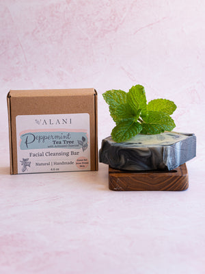 Peppermint tea tree facial cleansing bar - all natural, vegan