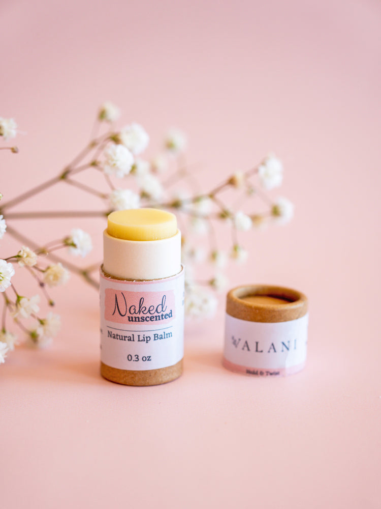 
            
                Load image into Gallery viewer, Naked unscented  Zero Waste Vegan Lip Balms - VALANI sustainable, vegan, ethical 
            
        