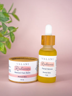all natural, vegan face balm - Radiance  and vegan facial serum radiance