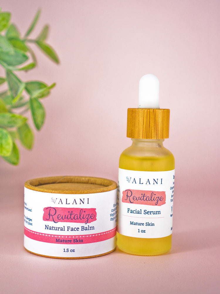 all natural, vegan face balm & facial serum - Revitalize