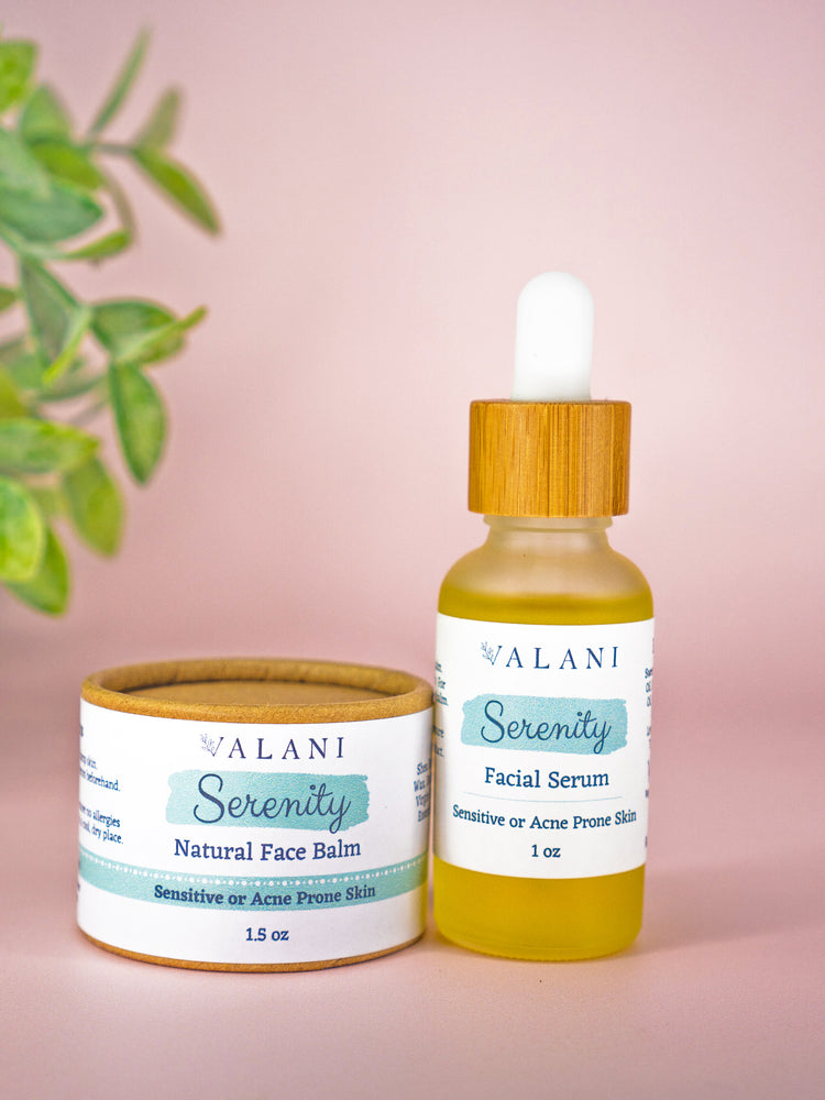 all natural, vegan face balm & facial serum - Serenity
