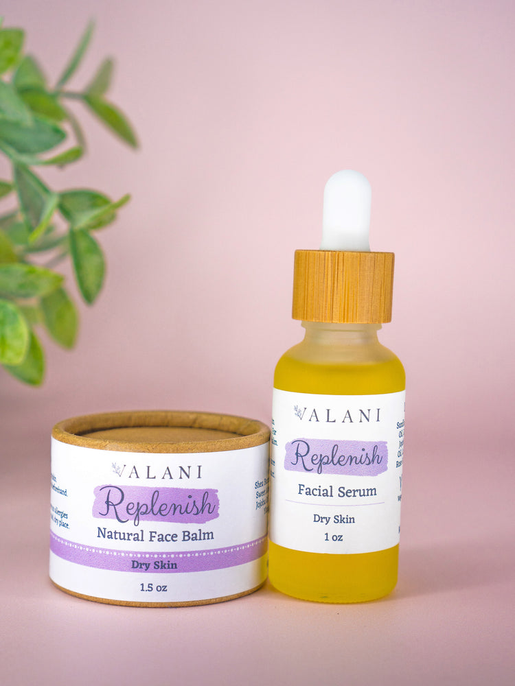 all natural, vegan face balm & facial serum  - Replenish 