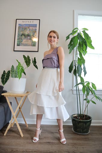 Chanthu Banana Midi Skirt Cloud